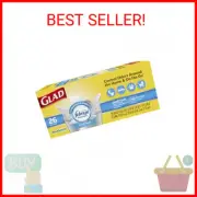 Glad OdorShield Small Trash Bags, Febreze Fresh Clean, 4 Gal, 26 Ct (Package May