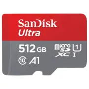 SanDisk 512GB Ultra microSDXC UHS-I Memory Card with Adapter - 120MB/s C10 U1 Fu