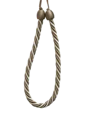 PAIR 2 pieces Curtain Tie Backs rope twist - Beige 85cm