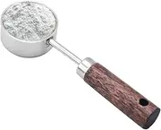 Coffee Spoon - Wooden Handle Stainless Steel Measuring Scoop, 15ml Gram Spoon Milk Tea Shop Accessories | Home Coffee Powder Milk Powder Measuring Tool, Long Handle Metal Coffee Scoop