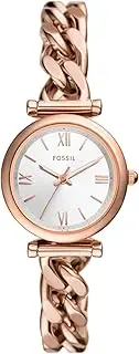 [FOSSIL] Women's Rose Gold Stainless Steel Carlie Analogue Watch, 28mm