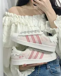 在飛比找Yahoo!奇摩拍賣優惠-免運 少量 ADIDAS OG SUPERSTAR 白 粉 