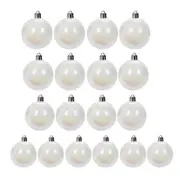18Pcs Iridescent Christmas Balls DIY Crafts Halloween Cauldron Pot Bubble Plastic Ball Ornament for Xmas Tree Birthday Wedding Decor Qinghai