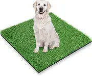 GLOBREEN 48 x 31.5 Inches Fake Grass Pee Pad for Dogs, Soft Pets Artificial Grass Turf for Puppy Potty Training, High-Drainage, Washable