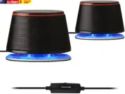 SW102 Computer Speakers, 5Wx2, Deep Bass in Small Body, Stereo 2.0 USB Powered 3