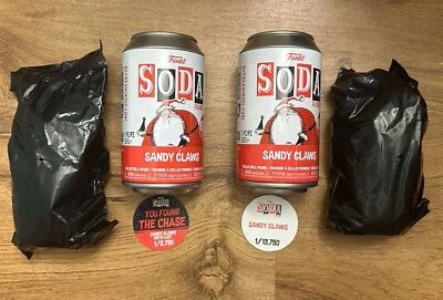 (Set Of 2) Funko NYCC 23 Shared Exclusive Soda - Sandy Claws (Common & Chase)