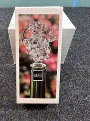 Mikasa Crystal "Fruit Collection" Grape & Leaf Wine Bottle Stopper NEW IN BOX