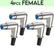4 Female 3P XLR Male/Female Right Angle Microphone Connector Adapter 3Pin Audio
