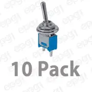 10 PACK - SPST (ON/OFF) SUB-MINI TOGGLE SWITCH 3A@125VAC-1A@250VAC #SMT1-10PK