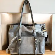 Elle Jae Gypset Vegan Leather Shoulder Bag Gray - Brand New With Tags