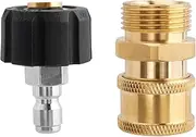 Yakamoz Pressure Washer Quick Connect Fittings, Quick Disconnect Kit, M22 Metric Male Tread Quick Connector, M22 Swivel to 1/4 Inch Quick Connect,4500PSI