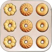Doughnut Pan - Carbon Steel Donut Tray Nonstick Bakeware Mold for Kitchen,Heat Resistant Cake Muffin Maker for Oven, Airfryer, Bakery