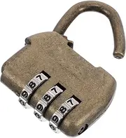 VANZACK Vintage Combination Padlock Zinc Alloy Luggage Lock Keyless Password Lock Mini Locker Stylish Travel Security