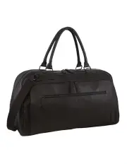 [PIERRE CARDIN] Leather Overnight Bag in Black