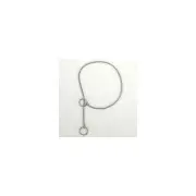 X-Fine Chrome Snake-Chain Dog Collar, 12"