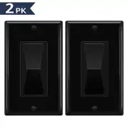 2Pack Black Decora 600W Incandescent Dimmer, Single or 3-Way