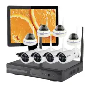 Night Vision Wireless Home Security Camera System With Hard Drive CCTV Monitor