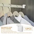 12 Pcs Wire Shelf End Brackets Heavy Duty Closet Shelves Brackets with FlXTr