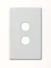 Beacon Lighting Lucci Power Gravity 2 Gang Plate Only in Matte White
