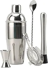 Cocktail Shaker, Cocktail Bar Set Kit 5 Pieces, Cocktail Shakers Cocktail Bar Set Kit Bartender Mixing Set, Cocktail Shaker Sets for Bar, Home Mixing Drinks