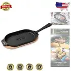 Pre-Seasoned Cast Iron Griddle Pan - Perfect for Induction Hobs and Open Fires