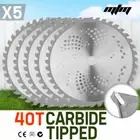 5x MTM Carbide Tipped 40 Tooth Brush Cutter Blade Whipper Snipper Brushcutter