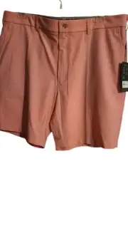 Walter Hagen Men's 9" Inseam Performance 11 Micro Lines Golf Shorts Size 42 Pink
