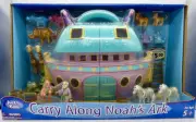 Just Kidz Carry Along Noah's Ark Playset Toy Figures Game Vintage Kmart