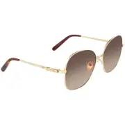 NEW AND AUTHENTIC SALVATORE FERRAGAMO SF242S 770 Light Gold/Brown Gradient