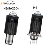 RUIANDSION H4 BA20D LED BULB DC 8-24V H6 白色+黃色高低光束摩托車踏板車前大燈