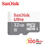 在飛比找PChome24h購物優惠-SanDisk Ultra microSD UHS-I 32