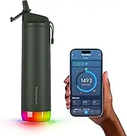 Hidrate Spark PRO Smart Water Bottle - Tracks Water Intake & Glows to Remind You to Stay Hydrated, Straw, 621ml, Forest