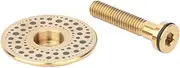 2 Pcs Titanium Alloy Bicycle Headset Cap with Bike Fork Expander and Bike Stem Top Caps with Screw Set Gold