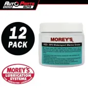 12 Pack Bulk Buy Morey's Red-i Waterproof Marine Grease Pot - 500gm