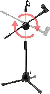 Microphone Stand - Microphone with Stand - Portable Foldable Angle Adjustable Tripod with Mic Clip Holder Adjustable Desktop Microphone Stand Pochy