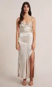 BNWT BEC & BRIDGE SAND MOON DANCE MIDI DRESS - SIZE 6 AU/2 US (RRP $260)