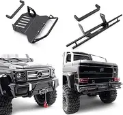 KYX Racing Alloy Front Rear Bumper Set Upgrades Parts Accessories for RC Crawler Car Traxxas 6x6 TRX6 TRX4