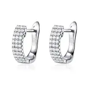 Silver and Crystal Stud Earrings