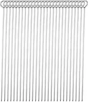 30 Pack 10 Inch Metal Barbecue Skewers, Stainless Steel BBQ Skewers, Shish Kebab Kabob Skewers (BBQ 10Inch-30p)