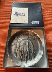 WENDELL AUGUST AMISH FARM...HORSE FARM PEWTER MINI PLATE NOS In Box P11