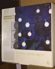 Target White Globe 25 Bulb String Lights Set Indoor & Outdoor