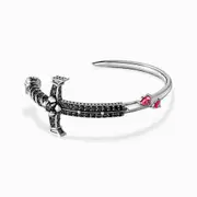 Buy Sword Bangle with black and red stones by THOMAS SABO Australia online - THOMAS SABO Australia