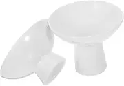 AUTSUPPL 2Pcs Ceramic Fruit Plate Stand Elegant Footed Cake and Dessert Plates for Home Kitchen and Dining for Fruits Snacks and Appetizers