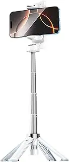 Opvonxeh Selfie Stick Tripod, Phone Holder Stand, Four-Axis Wireless Remote, 4.33 x 2.36 inches 360° Rotating Lightweight Extendable Selfie Stick for Travel and Vlogging