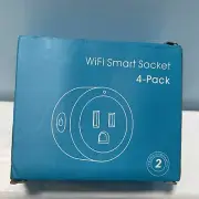 Amysen Smart Plug, Wi-Fi Outlet Socket Works with Alexa and Google Home, 4 Pack