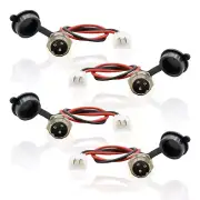 4) CONECTOR DE PUERTO DE CARGA DE 3 CLAVIJAS DIY PARA SCOOTER DE BICICLETA RAZOR