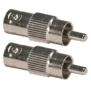 2x BNC Female to RCA Male Coax Coaxial Adapter Connector Converter CCTV Camera