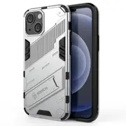 For iPhone13 Mini Shockproof Dual-Layer Stand Cover - White