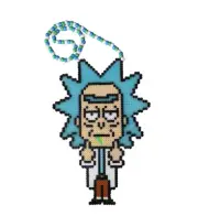 NEW Rick And Morty Kandi Perler Beads Necklace EDM EDC Fest Rave Dance