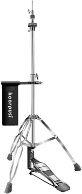 Adjustable 3-Leg Hi-Hat Cymbal Stand with Drum Stick Holder, 4.5 Lb